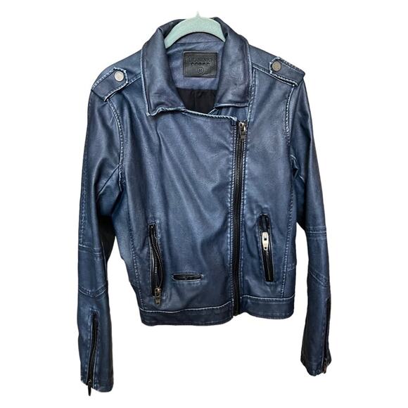 BLANKNYC Moto Faux Leather Distressed Jacket Size M - Picture 1 of 5